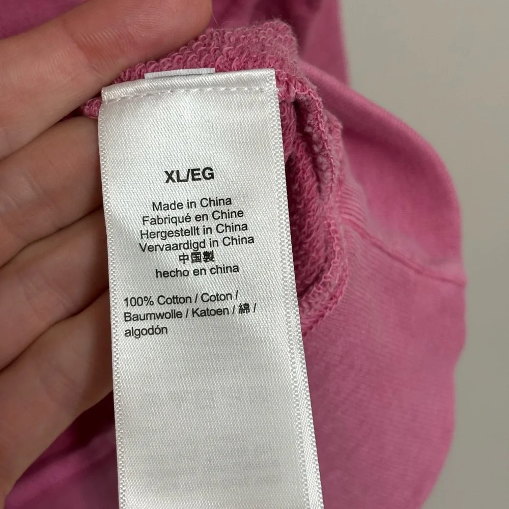 NWT J. Crew Women’s Vintage Cotton Terry Crewneck Pullover in Pink - Size XL - Picture 7 of 7